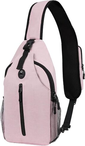 Sling-Bag Crossbody-Bag Women-Men Backpack-Daypack - Hiking Chest Travel with Water Bottle Pocket Portable Hiking Daypacks For Women Black in Saudi Arabia