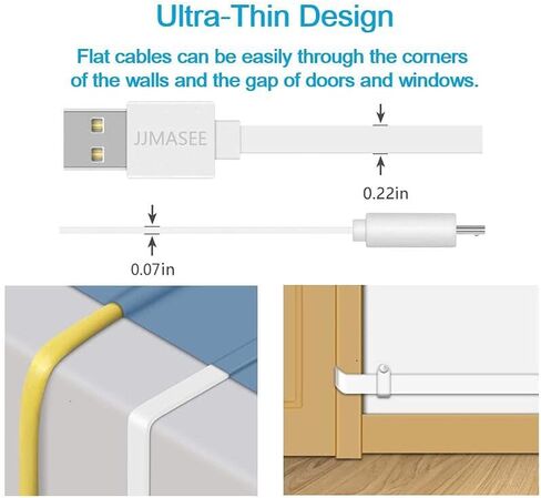 20FT Power Extension Cable Charger for Wyze Cam V3/V4/OG/V3 Pro, Arlo Essential, Eufy, SimpliSafe, Kasa,Blink Mini Pan(Not for Wyze Pan v3),Weatherproof Power Cord with Adapter for Security Cam 2Pack in Saudi Arabia