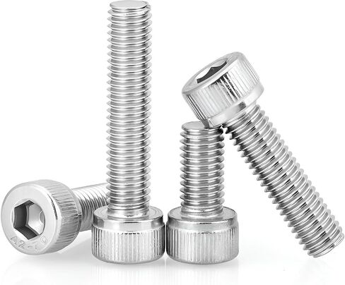 M5-0.8 * 8mm Socket Head Cap Screw, Socket Bolt,304 Stainless Steel,Metric Full Thread Screw,Allen Hex Drive Drive Type, Bright Finish, Machine Thread, Coarse Thread UNC,50 Pcs (M5x8mm) in Kuwait