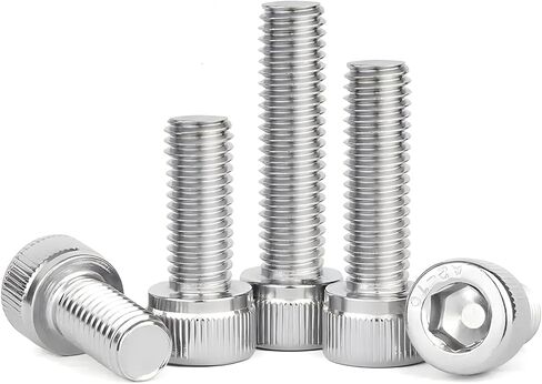 M5-0.8 * 8mm Socket Head Cap Screw, Socket Bolt,304 Stainless Steel,Metric Full Thread Screw,Allen Hex Drive Drive Type, Bright Finish, Machine Thread, Coarse Thread UNC,50 Pcs (M5x8mm) in Kuwait
