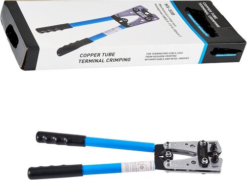 Battery Cable Lug Crimper Tool 6-50mm.square, Wire Crimping Tool, Pliers, Hexagoal AWG 8-1/0 Blue HX-50B in Saudi Arabia