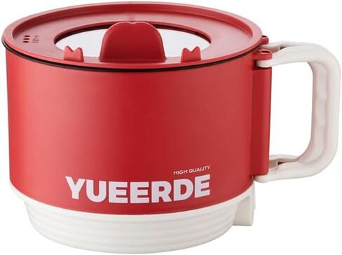 Hot Pot Electric Ramen Cooker Mini Instant Non-stick Pot with Over-Heating Protection Dry Burning Protection Easy Clean 1.5L 600W Ideal for Steak, Egg, Fried Rice, Ramen, Oatmeal, Soup in Kuwait