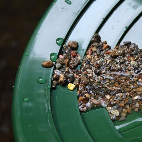 ASR Outdoor 12 inch Green Gold Pan with Dual Riffles for Gold Panning in Saudi Arabia