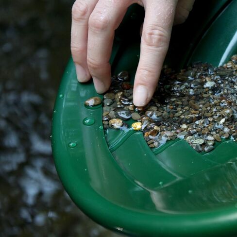 ASR Outdoor 12 inch Green Gold Pan with Dual Riffles for Gold Panning in Saudi Arabia