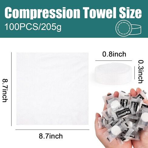 BigOtters 200PCS Compressed Towels, Coin Tissues Camping Wipes Toilet Paper Tablets Portable Towels for Home Beauty and Outdoors Hiking in Kuwait