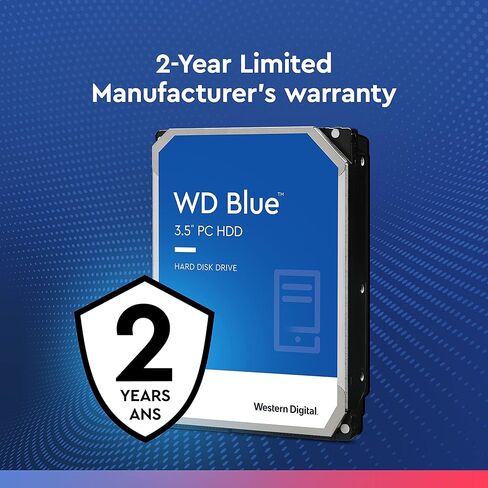 محرك الأقراص الصلبة ويسترن ديجيتال 2 تيرابايت WD Blue PC - فئة 7200 دورة في الدقيقة، SATA 6 جيجابايت/ثانية، ذاكرة تخزين مؤقت 256 ميجابايت، 3.5 بوصة - WD20EZBX (متجدد) in Saudi Arabia