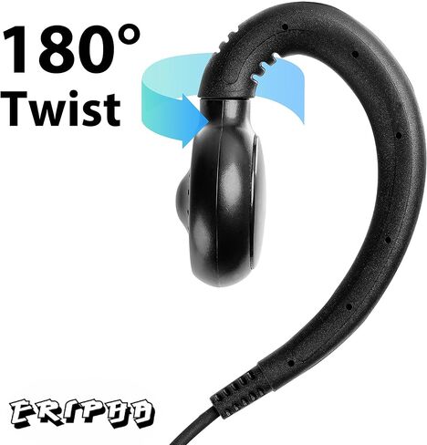 سماعة أذن راديو CP100d CP200 متوافقة مع Motorola BPR40 CLS 1110 1410 VL50 RDM2070D DLR1020 Walkie Talkie 2 Pin [C-Ring] سماعة مراقبة راديو ثنائية الاتجاه مع ميكروفون PTT (عبوة واحدة) in Kuwait