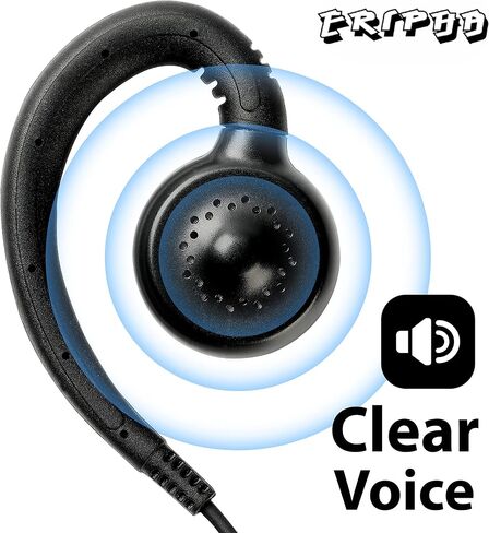 سماعة أذن راديو CP100d CP200 متوافقة مع Motorola BPR40 CLS 1110 1410 VL50 RDM2070D DLR1020 Walkie Talkie 2 Pin [C-Ring] سماعة مراقبة راديو ثنائية الاتجاه مع ميكروفون PTT (عبوة واحدة) in Kuwait