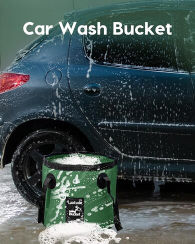 Collapsible Bucket with Handle, Portable 5 Gallon Bucket for Camping, Fishing, Beach, Gardening, RV & Outdoor Emergency, Heavy-Duty & Ultra Lightweight Water Storage Container in Kuwait