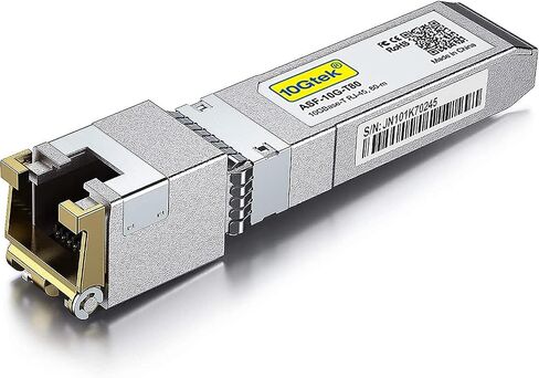 10Gtek SFP+ to RJ45 1.25/2.5/5/10G-T CAT.6a Copper Transceiver, Auto-Negotiation SFP+ Ethernet Module for Cisco SFP-10G-T-X, Ubiquiti UniFi UF-RJ45-10G, Netgear AXM765 and More, up to 30-Meter in Saudi Arabia