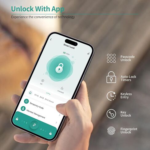 IRONZON بصمة مقبض الباب بصمة قفل الباب قفل الباب البيومترية مع التطبيق التحكم مقبض الباب الذكي لغرفة النوم، قفل الباب البيومترية لمكتب الشقة والمرائب in Saudi Arabia