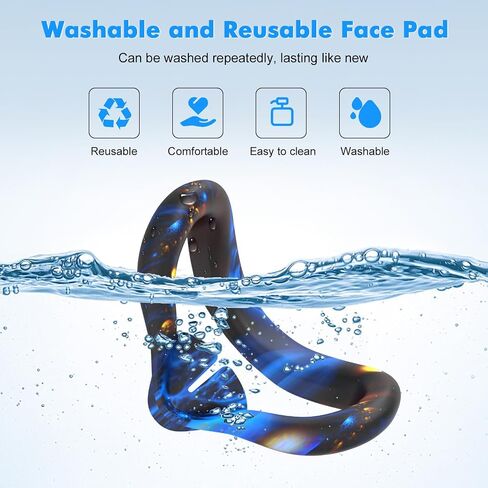 Tyasoleil VR Silicone Case for Meta Quest 3, Design Upgraded Accessories for Oculus Quest 3, Face Cover, Controller Grips, Shell Cover, Lens Cover, Disposable Eye Cover (Aurora Blue) in Kuwait