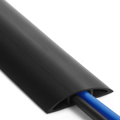 أغطية أسلاك ZhiYo بطول 4 أقدام للأسلاك على الأرض، أغطية أسلاك أرضية لإخفاء الأسلاك شديدة التحمل، واقي الكابل يحمي الحبال، يمنع رحلات الكابلات، غطاء كابل مخفي للمكتب المنزلي أو الهواء الطلق in Kuwait