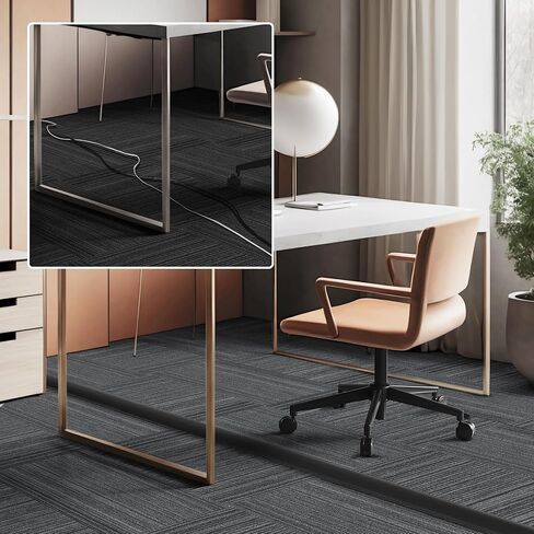 أغطية أسلاك ZhiYo بطول 4 أقدام للأسلاك على الأرض، أغطية أسلاك أرضية لإخفاء الأسلاك شديدة التحمل، واقي الكابل يحمي الحبال، يمنع رحلات الكابلات، غطاء كابل مخفي للمكتب المنزلي أو الهواء الطلق in Kuwait