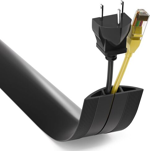 أغطية أسلاك ZhiYo بطول 4 أقدام للأسلاك على الأرض، أغطية أسلاك أرضية لإخفاء الأسلاك شديدة التحمل، واقي الكابل يحمي الحبال، يمنع رحلات الكابلات، غطاء كابل مخفي للمكتب المنزلي أو الهواء الطلق in Kuwait