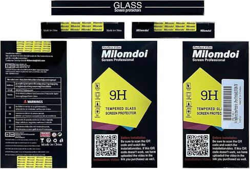 Milomdoi 4 Pack Privacy Screen Protector for Apple iPhone 15 Pro Max with 4 Pack Tempered Glass Camera Lens Protector, Ultra 9H Accessories, Case Friendly, Mounting Frame, 2.5D Curved, Black in Saudi Arabia