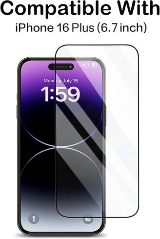 واقي شاشة ياقوتي لهاتف iPhone 14 Pro Max مقاس 6.7 بوصات (شفاف) حماية من الدرجة العسكرية Mohs 9، مضاد للخدش، خالٍ من الفقاعات، 0.23 مم HD (عبوة واحدة) in Saudi Arabia