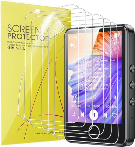 Compatible for AGPTEK M1 MP3 Player Screen Protector, [6 Pack] Full Coverage PET Soft Screen Protector Film Compatible for AGPTEK M1 M1PL 2.8 inch MP3 Player (6 Pack) in Saudi Arabia