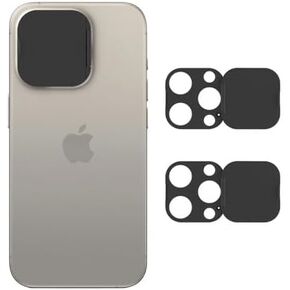 Phone Camera Lens Cover Compatible for Phone 15 Pro/ 15 Pro Max,Camera Lens Protector to Protect Privacy and Security,Strong Adhesive Black-2 Pack