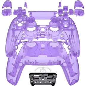 eXtremeRate Full Set Shell with Buttons Touchpad Cover, Clear Black Custom Replacement Decorative Trim Shell Front Back Plates Compatible with p s 5 Controller BDM-030 BDM-040 BDM-050 in Kuwait