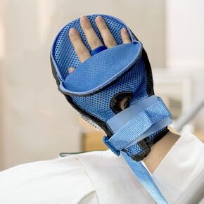 Elderly Hands Finger Anti-Scratched Mitts, MED Harm Fixed Guard Safety Protective Gloves for Dementia Patients, 2 PCS (L)