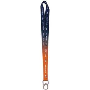 NFL Team Ombre Lanyard with Carabineer Style Bottle Opener and Soft Polyester Strap