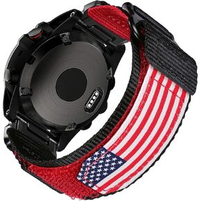 Compatible With Garmin Watch Band, Super Rugged Extral Long Nylon Sports Strap With Woven Loop Design For fēnix/Forerunner/Vivoactive/Approach/MARQ/quatix/D2 Series, Tough Replacement Band For Men Women