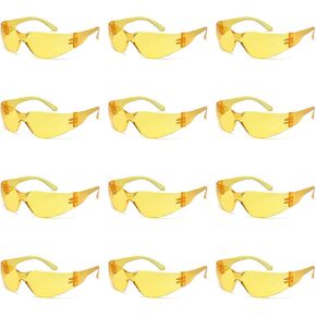12 Pack Safety Glasses ANSI Z87+ Certified Protective Eyewear Goggles for Men and Women with UV Eye Protection