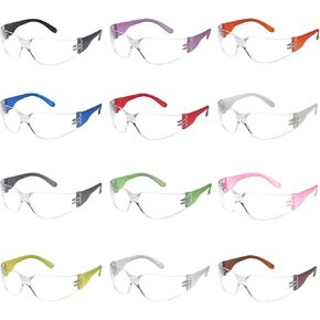 12 Pack Safety Glasses ANSI Z87+ Certified Protective Eyewear Goggles for Men and Women with UV Eye Protection