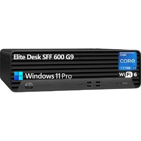 HP Elite Desk SFF 600 G9 Desktop Computer, 13th Gen Intel 16-Core i7-13700 up to 5.1GHz, 16GB DDR5 RAM, 1TB PCIe SSD, DVDRW, WiFi 6, Bluetooth, RJ45, HDMI, Windows 11 Pro, Small Form Factor Vent-HEA