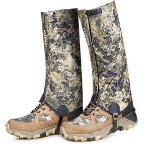 UIIHUNT Hunting Gaiters Leg Gaiters: Ultra High-Performance Hunting Boot Gaiters, Waterproof Hiking Gaiters with Upgraded Rubber Foot Strap, Adjustable Snow Boot Gaiter, Leg Boots Gators