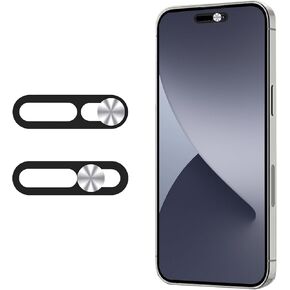 Phone Front Camera Cover,Webcam Cover Compatible for iPhone 14Pro,iPhone 14Pro Max,iPhone 15,iPhone 15Plus,iPhone 15Pro,iPhone 15Pro Max,Protect Privacy and Security,Not Affect Face Recognition,Black