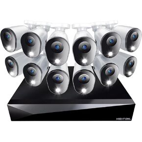 Night Owl 2-Way Audio 20 Channel DVR Video Home Security Camera System with (12) Wired 1080p HD Indoor/Outdoor Deterrence Cameras and 1TB Hard Drive (Add up to 4 Wi-Fi Cameras) (12 Camera)