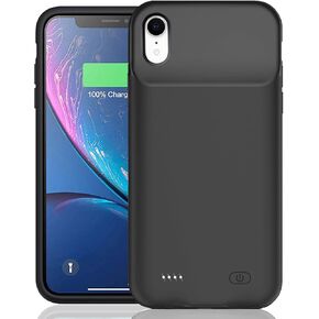 Battery Case for iPhone XR, Upgraded 7000mAh Ultra-Slim Portable Rechargeable Extended Battery Pack Charging Case Compatible with iPhone XR (6.1 inch) Power Bank Charger Case Support Carplay (Black) in Kuwait