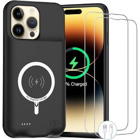 Battery Case for iPhone 14 Pro Max,Newest 10800mAh Rechargeable Portable Charging Case with Wireless Charging Compatible for iPhone 14 Pro Max (6.7 inch) with Carplay Battery Pack Charger Case (Black)