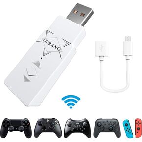محول وحدة التحكم اللاسلكية Ourano لوحدة تحكم Xbox Series X|S/وحدة تحكم Xbox One X|S/Elite Series 2/PS5/PS4/وحدة تحكم التبديل التي تعمل على PS4/Switch/Windows 11&10 PC