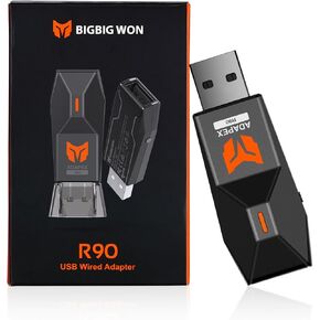 BIGBIG WON R90 Controller Adapter, Wired Adapter for Xbox Series X|S/One/Elite Series/Switch/PS5/PS4 on PC Win10&11/Playstation/Switch, Turbo