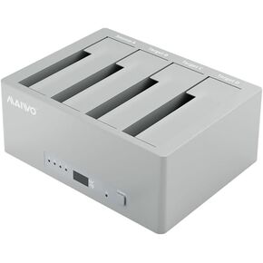 MAIWO 4 Bay USB-C Hard Drive Docking Station with SATA III Chipset Offline Clone for 2.5/3.5 Inch SATA HDD/SSD, 88TB Capacity, External Hard Drive Duplicator Cloner with UASP