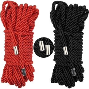 Soft Silk Rope, Twisted Trim Rope Nylon Twisted Cord, Braided Twisted Silk Ropes for Decorative Twisted Satin Shiny Cord Rope 32 Feet/8MM