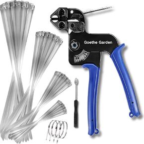 WCT322 Stainless Steel Cable Tie Gun for Fastening and Cutting up to 12mm Width Cable Ties,4 Size For Multi-purpose Cable Ties, Suitable For Fixing Fences, Pipes, Etc. Outdoor.