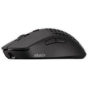 Kraken AERO - Superlight Wireless Gaming Mouse, Ultra-Lightweight, LAG-Free Wireless, Dual-Mode (2.4Ghz + Wired) Symmetrical, 26,000 DPI, PAW3395 Compatible with PC/MAC (Black)
