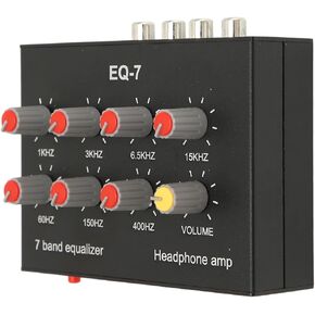 7 Band Sound Equalizer Output Input 12dB High Bass Adjustment Channel Digital Equalizer