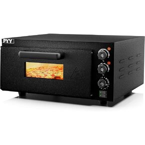 PYY Indoor Pizza Oven Countertop Electric Pizza Oven 1800W Commercial Pizza Oven with Pizza Stone and Timer