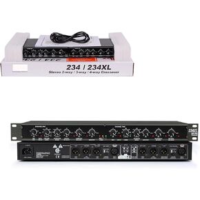 234XL Stereo 2/3 Way, Mono 4 Way Crossover with XLR Connectors, Professional Crossover for Outdoor Stage Performance