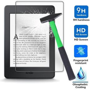 واقي شاشة من الزجاج المقسى مكون من قطعتين شفاف لهاتف Kindle 2019 10th/Kindle Paperwhite 1 2 3 2012 2013 2015 2016
