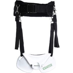 Wide Body Fishing Belt Waist Rod Holder - ABS Gimbals with Stainless Steel Locking Pin, EVA Foam Padding