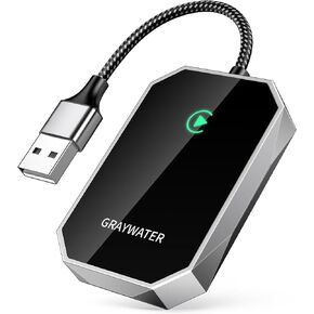 GRAYWATER Wireless CarPlay Adapter, Convert OEM Wired to Wireless Car Play Dongle Fit for Cars 2015+ & for Apple iPhone iOS 10+, Innovative Seamless Control Plug & Play