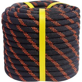 1/2 Inch Double Braided Arborist Rope Strong Polyester Rope 48 Strands for Tree Work Climbing Pulling Sailing Swing