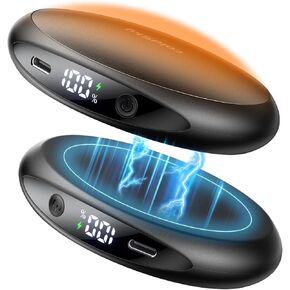 Hand Warmers Rechargeable 2 Pack Magnetic Electric Hand Warmer with Digital Display, 3 Heating Levels, Portable Pocket Heater Gift for Christmas, Outdoors, Games, Camping, Hunting