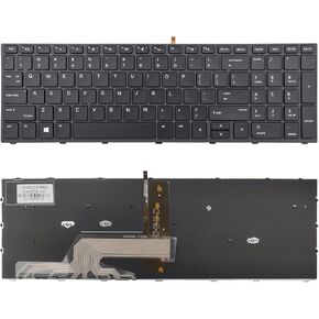 TLBTEK Backlight Keyboard Replacement Compatible with HP ProBook 450 G5 455 G5 470 G5 Series Laptop L01028-001 L01027-001
